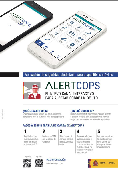Imagen informativa de la aplicación Alertcops.