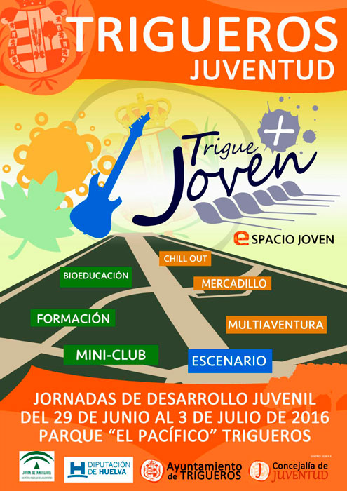 Cartel de la I edición de las Jornadas de desarrollo juvenil TRIGUEJOVEN+